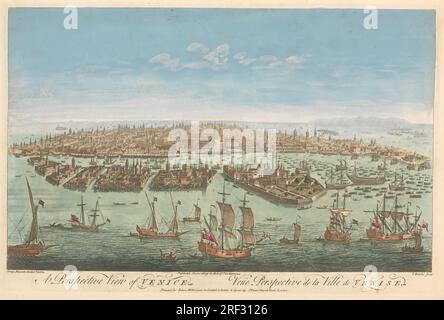 A Perspective View of Venice di John Bowles Foto Stock