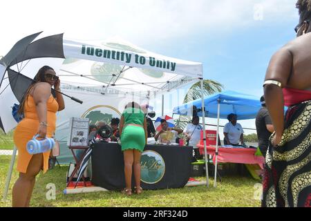 Miami Beach, Stati Uniti. 29 luglio 2023. : Gli ospiti assistono al Day of the DDAEAs un giorno di celebrazione e unificazione al Mishkan T'Hillah Worship Center il 29 luglio 2023 a Miami Gardens, Florida. (Foto di JL/Sipa USA) credito: SIPA USA/Alamy Live News Foto Stock