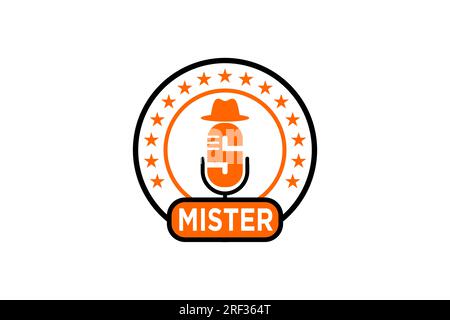 mister S con logo HAT modello elemento vettore Illustrazione Vettoriale