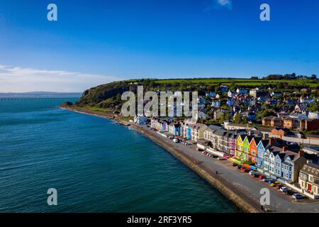 Foto aerea di Whitehead, contea di Antrim, Irlanda del Nord Foto Stock