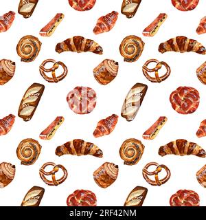 pasta ad acquerello e bruschette Foto Stock