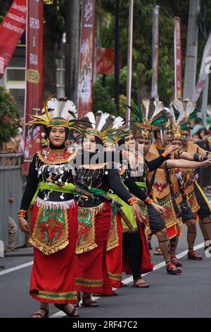 Balli Bakena dal centro di kalimantan al BEN Carnival Foto Stock