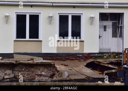 Situazione a Gemünd in Germania 18 mesi dopo il disastro delle inondazioni Foto Stock