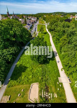 Il Katernberger Bach, per oltre 40 anni il torrente è stato pippato, lungo 1,2 km, sotterraneo, utilizzato come un corso di acque reflue, come parte della Emscher conversi Foto Stock