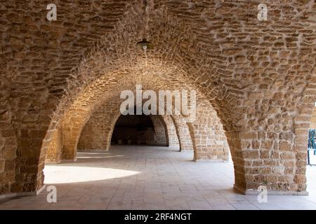 La moschea di Mahmoudiya vista interna, Vecchia Jaffa a Tel Aviv, Israele Foto Stock