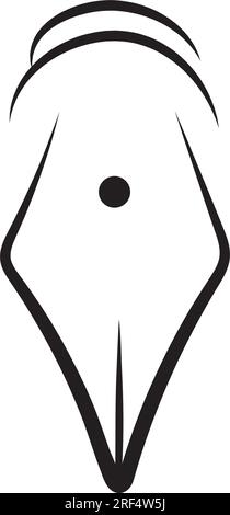 logo della penna, icona del simbolo, simbolo, modello di disegno dell'illustrazione Illustrazione Vettoriale