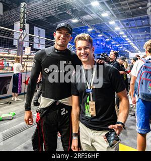 LONDRA, REGNO UNITO. 30 luglio 2023. Nella gara di domenica durante ABB FIA Formula e 2023 Hankook London e-Prix all'Excel di domenica 30 luglio 2023 a LONDRA, in INGHILTERRA. Crediti: Taka G Wu/Alamy Live News Foto Stock