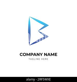 Concetto minimalista di design con logo a lettere Illustrazione Vettoriale