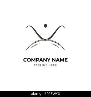 moderno modello di logo yoga Illustrazione Vettoriale