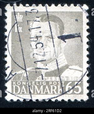 DANIMARCA - CIRCA 1948: Timbro stampato dalla Danimarca, mostra Frederik IX, circa 1948 Foto Stock