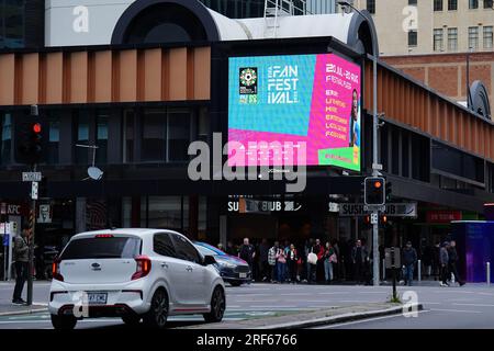 Una visione generale del marchio della Coppa del mondo femminile ad Adelaide prima della Coppa del mondo femminile FIFA 2023, partita del gruppo D all'Hindmarsh Stadium, Australia. Data foto: Martedì 1 agosto 2023. Foto Stock