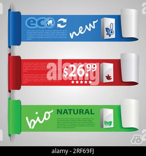Adesivi carta Eco Illustrazione Vettoriale