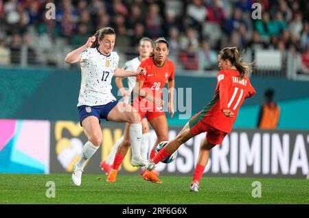 1 agosto 2023: Pinto Tatiana (Portogallo) e Andi Sullivan (USA) combattono per la palla durante una partita, a, . Kim Price/CSM (immagine di credito: © Kim Price/Cal Sport Media) Foto Stock