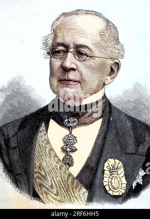 Fürst Alexander Michailowitsch Gortschakow, 4. Juni 1798 - 11. März 1883, War ein russischer Diplomat, Außenminister und Kanzler, digitale verbesserte Reproduktion eines Originaldrucks aus dem 19. Jahrhundert / Principe Alexander Mikhailovich Gorchakov, 4 giugno 1798 - 11 marzo 1883, è stato un diplomatico russo, ministro degli esteri e cancelliere, riproduzione digitale migliorata di una stampa originale del XIX secolo Foto Stock