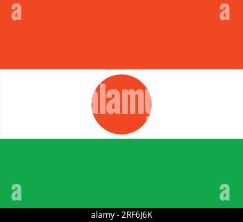 Immagine vettoriale della bandiera nazionale del Niger. Illustrazione Vettoriale