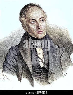 Francois Pierre Guillaume Guizot, 4. Ottobre 1787 - settembre 1874, War ein Französischer Politiker und Schriftsteller, digitale verbesserte Reproduktion eines Originaldrucks aus dem 19. Jahrhundert / Francois Pierre Guillaume Guizot, 4 ottobre 1787 - settembre 1874, è stato un politico e scrittore francese, riproduzione digitale migliorata di una stampa originale del XIX secolo Foto Stock