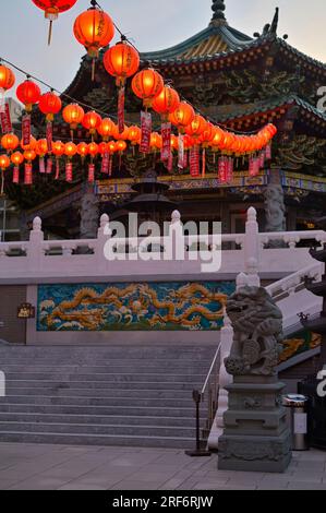 Il tempio cinese ma Zhu Miao nella Chinatown di Yokohama, Kanagawa JP Foto Stock