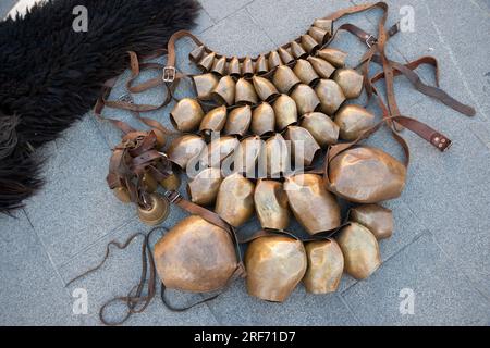 Italia, Sardegna, Mamoiada, Mamuthones Foto Stock