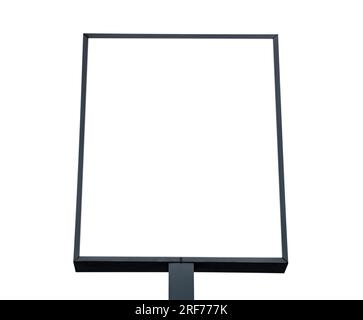 Tabellone vuoto isolato su sfondo bianco Foto Stock