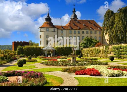 DAS Renaissanceschloss Langenburg nel Baden Würtemberg nel Deutschland. Foto Stock