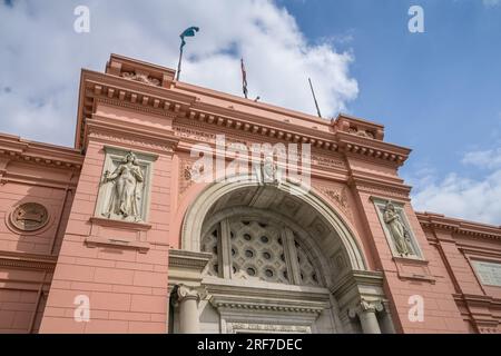 Haupteingang, Museo Ägyptisches, El-Tahrir Platz, Kairo, Ägypten Foto Stock