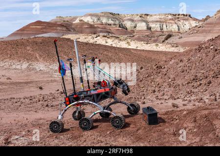 Mars Rover della Northeastern University. University Rover Challenge, Mars Desert Research Station, Utah. Team Mars Rover della Northeastern University, Boston, Foto Stock