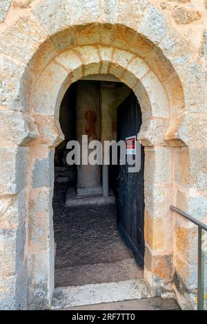 Chiesa dell'Ermitage di San Baudelio de Berlanga. San Baudelio de Berlanga è una chiesa dell'XI secolo a Caltojar, nella provincia di Soria, Castiglia e Leó Foto Stock