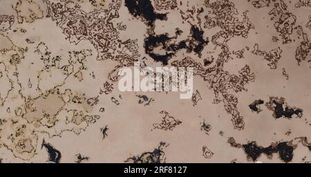 Banner su sfondo marmorizzato marrone e beige Foto Stock