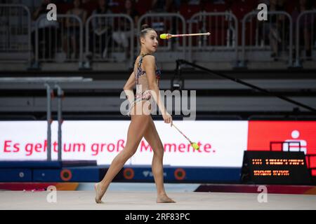 Anna-Maria SHATOKIN, TSV Schmiden, club action, ginnastica, ginnastica ritmica, Individual All-Around, il 6 luglio 2023 a Duesseldorf/ Germania. La finale 2023 Reno-Ruhr dal 06,07 al 09.07.2023 Foto Stock