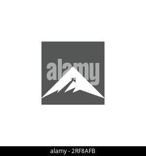 Mountain Arrow grafico Trading Business Marketing Logo Design Vector Pro Vector. Mountain & Marketing Statistics Arrow design del logo finanziario Illustrazione Vettoriale