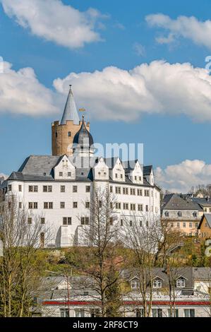 Ammira il castello di Wildeck a Zschopau, Sassonia, Germania Foto Stock