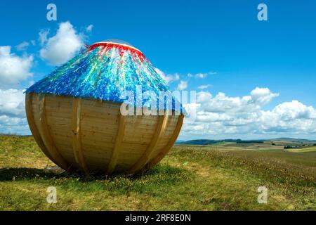 Horizons 'Arts-Nature' 2023 a Sancy. Lavoro oculare di Tereza Hola. Puy de Dome. Alvernia Rodano Alpes. Francia Foto Stock