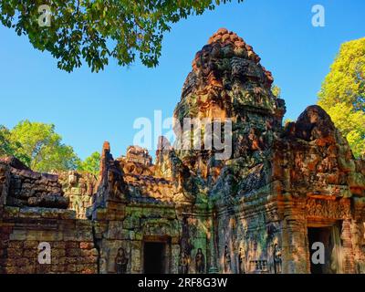 Un'immagine che mostra Ta Som, un piccolo tempio ad Angkor, in Cambogia, costruito alla fine del XII secolo per re Jayavarman VII Foto Stock