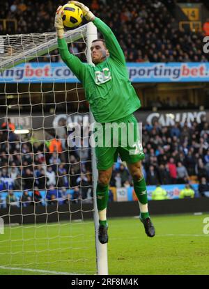 Ben Foster della Birmingham City Barclays Premier League - Wolverhampton Wanderers / Birmingham City 12/12/2010 Foto Stock