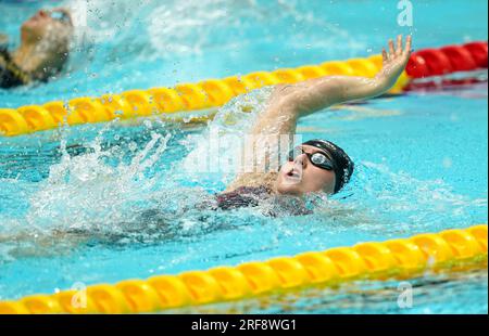 La britannica Faye Rogers nella finale femminile 200m Individual Medley SM10 durante la seconda giornata dei Campionati mondiali di nuoto Para 2023 al Manchester Aquatics Centre di Manchester. Data foto: Martedì 1 agosto 2023. Foto Stock