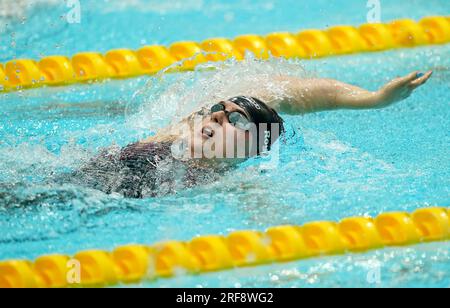 La britannica Faye Rogers nella finale femminile 200m Individual Medley SM10 durante la seconda giornata dei Campionati mondiali di nuoto Para 2023 al Manchester Aquatics Centre di Manchester. Data foto: Martedì 1 agosto 2023. Foto Stock