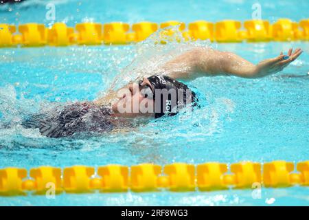 La britannica Faye Rogers nella finale femminile 200m Individual Medley SM10 durante la seconda giornata dei Campionati mondiali di nuoto Para 2023 al Manchester Aquatics Centre di Manchester. Data foto: Martedì 1 agosto 2023. Foto Stock