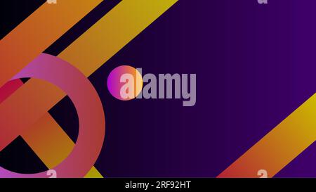 Sfondo colorato con nastri sfumati al tramonto Illustrazione Vettoriale