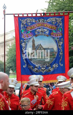 St Pauls Church Defenders a Belfast Foto Stock