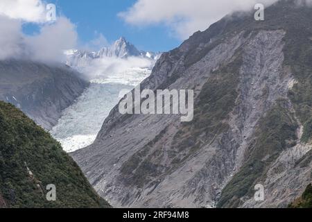 Vista sul ghiacciaio Franz Josef e Fox, nuova Zelanda Foto Stock