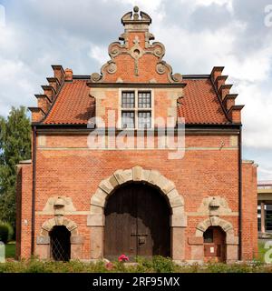 Brama Zulawska o porta Zulawska porta storica della città di Danzica, Polonia, Europa, UE Foto Stock
