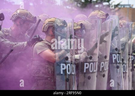 Air National Guard Airmen training at the 185th ARW in Sioux City, Iowa, 4 giugno 2023. STATI UNITI Air National Guard foto di Senior Airman Tylon Chapman Foto Stock