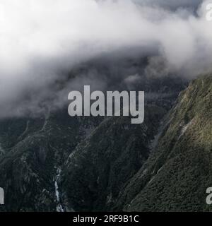 Vista sul ghiacciaio Franz Josef e Fox, nuova Zelanda Foto Stock