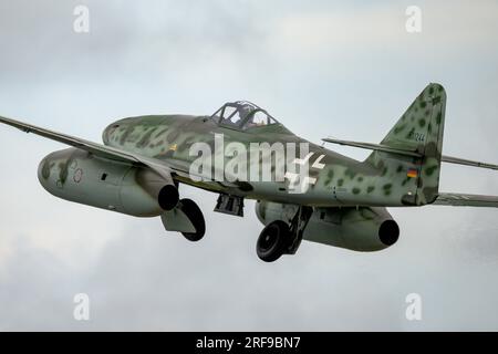 Messerschmitt me 262 Swallow from Manching in Germania, fa il suo debutto al Royal International Air Tattoo 2023 Foto Stock