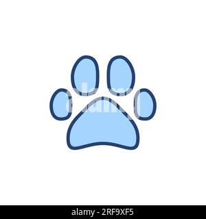 Vettore icona Paw. firma e simbolo della stampa paw. zampa di cane o gatto Illustrazione Vettoriale