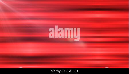 Sfondo astratto, tessuto da linee orizzontali rosse iridescenti di righe di luce brillante brillante e luminosa. Foto Stock