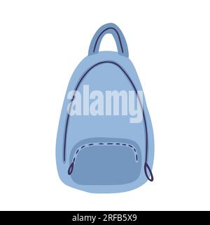 Borsa per la scuola a spaghetti vettoriali disegnata a mano Illustrazione Vettoriale