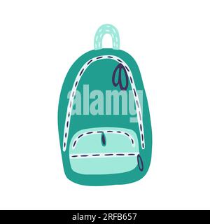 borsa scolastica doodle Illustrazione Vettoriale