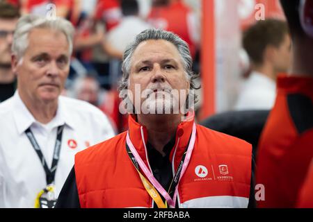 Londra, Royaume University. 29 luglio 2023. ANDRETTI Michael (usa), team Owner di Andretti Motorsport, ritratto durante l'ePrix di Londra Hankook 2023, dodicesimo meeting del Campionato Mondiale ABB FIA di Formula e 2022-23, sull'Excel di Londra dal 29 al 30 luglio 2023, Regno Unito - foto André Ferreira/DPPI Credit: DPPI Media/Alamy Live News Foto Stock