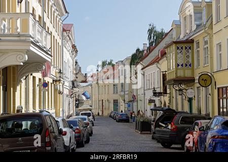 Estonia, Tallinn 07.07.2023 strade della vecchia Tallinn Estonia Foto Stock
